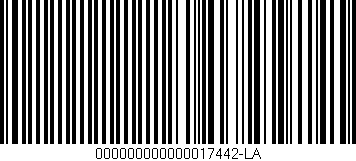 Código de barras (EAN, GTIN, SKU, ISBN): '000000000000017442-LA'