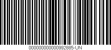 Código de barras (EAN, GTIN, SKU, ISBN): '000000000000992885-UN'