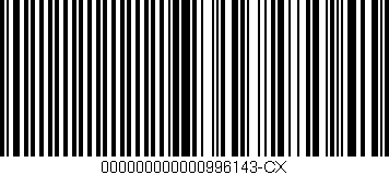 Código de barras (EAN, GTIN, SKU, ISBN): '000000000000996143-CX'