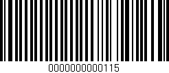Código de barras (EAN, GTIN, SKU, ISBN): '0000000000115'