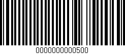 Código de barras (EAN, GTIN, SKU, ISBN): '0000000000500'