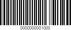 Código de barras (EAN, GTIN, SKU, ISBN): '0000000001000'