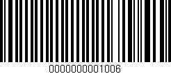 Código de barras (EAN, GTIN, SKU, ISBN): '0000000001006'