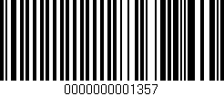 Código de barras (EAN, GTIN, SKU, ISBN): '0000000001357'