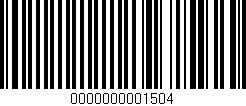 Código de barras (EAN, GTIN, SKU, ISBN): '0000000001504'