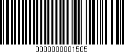 Código de barras (EAN, GTIN, SKU, ISBN): '0000000001505'