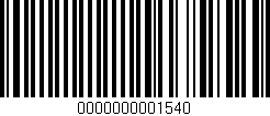Código de barras (EAN, GTIN, SKU, ISBN): '0000000001540'