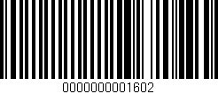 Código de barras (EAN, GTIN, SKU, ISBN): '0000000001602'