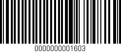 Código de barras (EAN, GTIN, SKU, ISBN): '0000000001603'