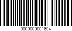 Código de barras (EAN, GTIN, SKU, ISBN): '0000000001604'