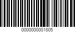 Código de barras (EAN, GTIN, SKU, ISBN): '0000000001605'