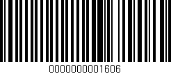 Código de barras (EAN, GTIN, SKU, ISBN): '0000000001606'