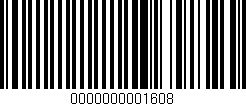 Código de barras (EAN, GTIN, SKU, ISBN): '0000000001608'