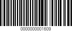 Código de barras (EAN, GTIN, SKU, ISBN): '0000000001609'