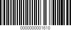 Código de barras (EAN, GTIN, SKU, ISBN): '0000000001610'