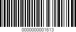 Código de barras (EAN, GTIN, SKU, ISBN): '0000000001613'