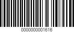 Código de barras (EAN, GTIN, SKU, ISBN): '0000000001616'