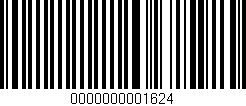 Código de barras (EAN, GTIN, SKU, ISBN): '0000000001624'
