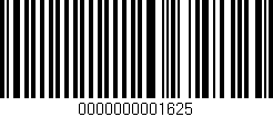 Código de barras (EAN, GTIN, SKU, ISBN): '0000000001625'