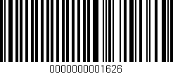 Código de barras (EAN, GTIN, SKU, ISBN): '0000000001626'