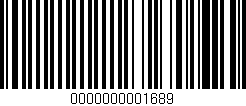 Código de barras (EAN, GTIN, SKU, ISBN): '0000000001689'
