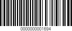 Código de barras (EAN, GTIN, SKU, ISBN): '0000000001694'