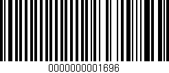 Código de barras (EAN, GTIN, SKU, ISBN): '0000000001696'
