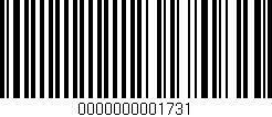 Código de barras (EAN, GTIN, SKU, ISBN): '0000000001731'