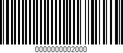 Código de barras (EAN, GTIN, SKU, ISBN): '0000000002000'