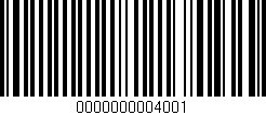 Código de barras (EAN, GTIN, SKU, ISBN): '0000000004001'