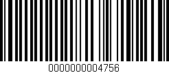 Código de barras (EAN, GTIN, SKU, ISBN): '0000000004756'