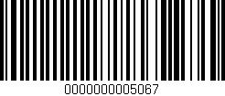 Código de barras (EAN, GTIN, SKU, ISBN): '0000000005067'