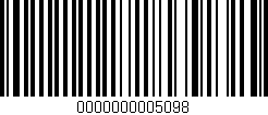 Código de barras (EAN, GTIN, SKU, ISBN): '0000000005098'
