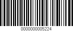 Código de barras (EAN, GTIN, SKU, ISBN): '0000000005224'