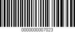 Código de barras (EAN, GTIN, SKU, ISBN): '0000000007023'