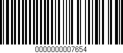Código de barras (EAN, GTIN, SKU, ISBN): '0000000007654'