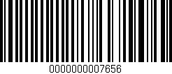 Código de barras (EAN, GTIN, SKU, ISBN): '0000000007656'