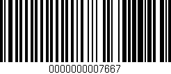 Código de barras (EAN, GTIN, SKU, ISBN): '0000000007667'