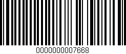 Código de barras (EAN, GTIN, SKU, ISBN): '0000000007668'