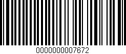 Código de barras (EAN, GTIN, SKU, ISBN): '0000000007672'