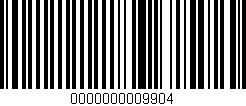 Código de barras (EAN, GTIN, SKU, ISBN): '0000000009904'