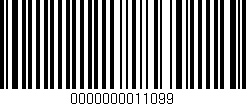 Código de barras (EAN, GTIN, SKU, ISBN): '0000000011099'