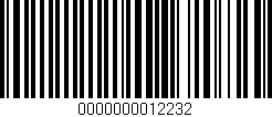 Código de barras (EAN, GTIN, SKU, ISBN): '0000000012232'