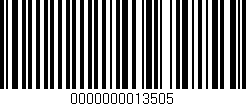 Código de barras (EAN, GTIN, SKU, ISBN): '0000000013505'