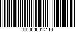 Código de barras (EAN, GTIN, SKU, ISBN): '0000000014113'