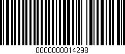 Código de barras (EAN, GTIN, SKU, ISBN): '0000000014298'