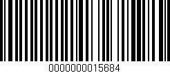 Código de barras (EAN, GTIN, SKU, ISBN): '0000000015684'