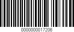 Código de barras (EAN, GTIN, SKU, ISBN): '0000000017206'