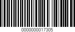 Código de barras (EAN, GTIN, SKU, ISBN): '0000000017305'