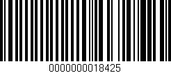 Código de barras (EAN, GTIN, SKU, ISBN): '0000000018425'